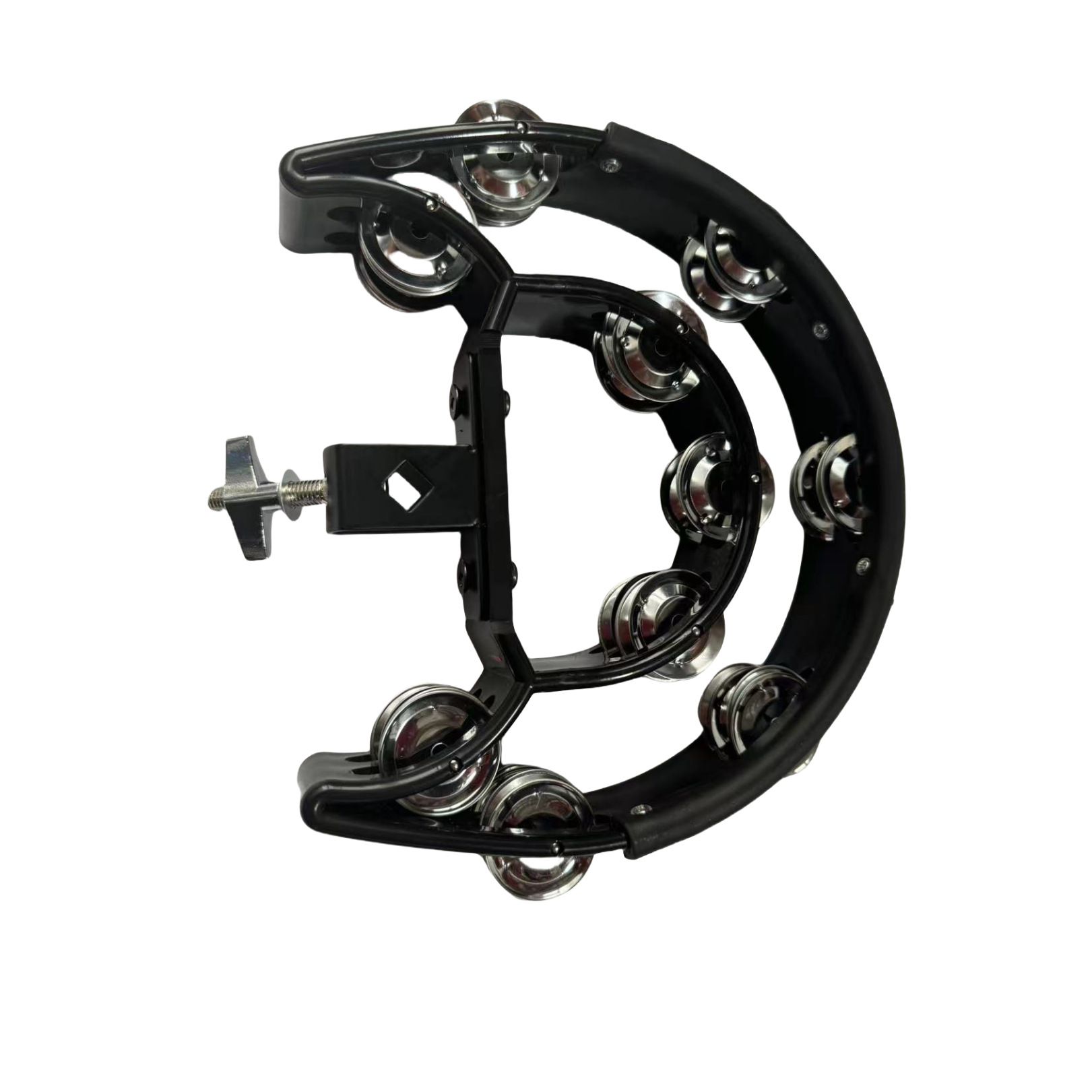 Tambourine Half Moon Mounted Double Row Bells with Mounting Eye Bolt view 2