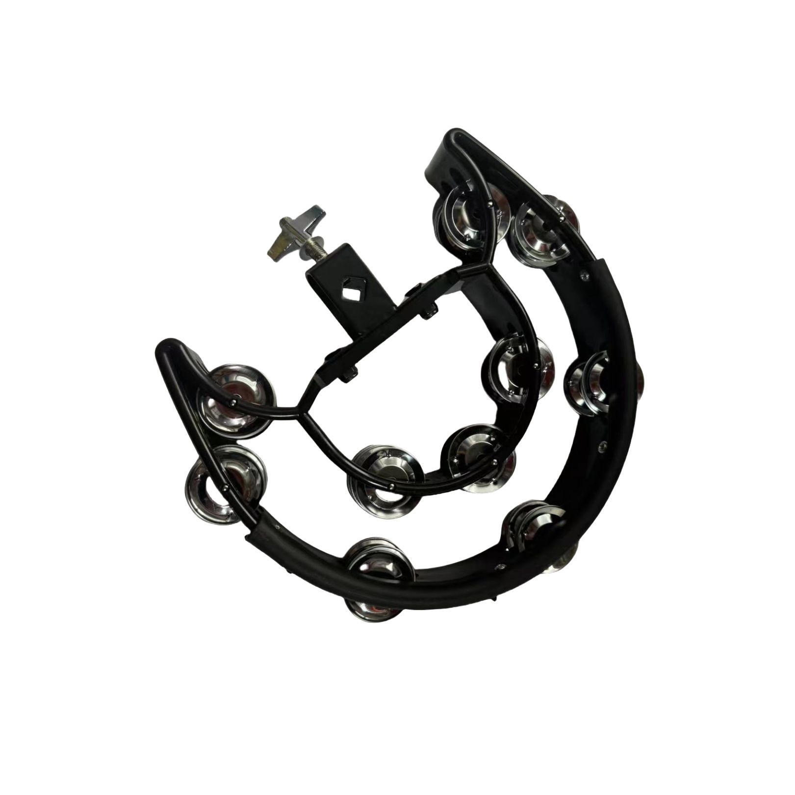 Tambourine Half Moon Mounted Double Row Bells with Mounting Eye Bolt view 3