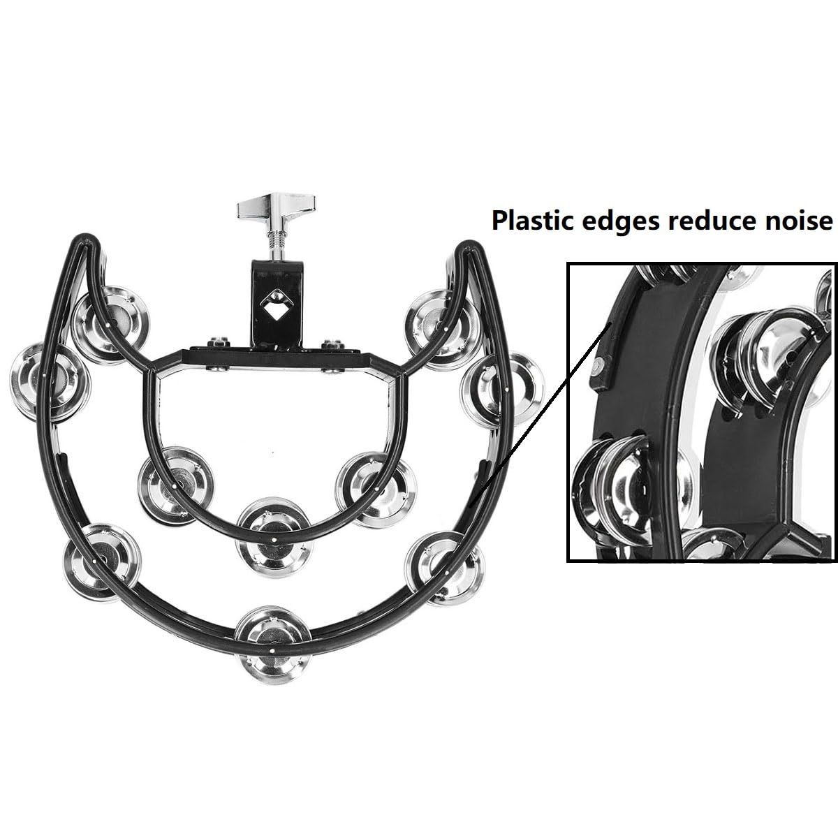 Tambourine Half Moon Mounted Double Row Bells with Mounting Eye Bolt view 5