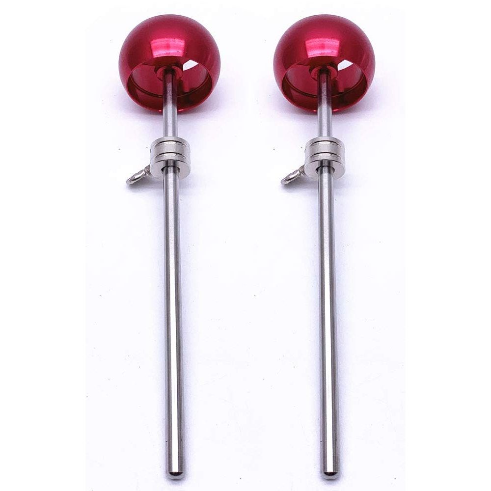 2 Pieces Bass Drum Pedal Beater Aluminum Alloy Hammer Head Percussion