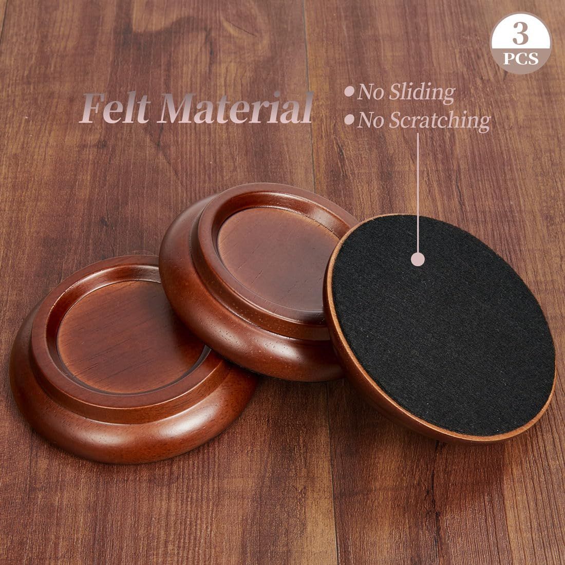 Piano Caster Cups Grand Piano Caster Cups Wood Coasters Cups Piano Caster Pads view 4