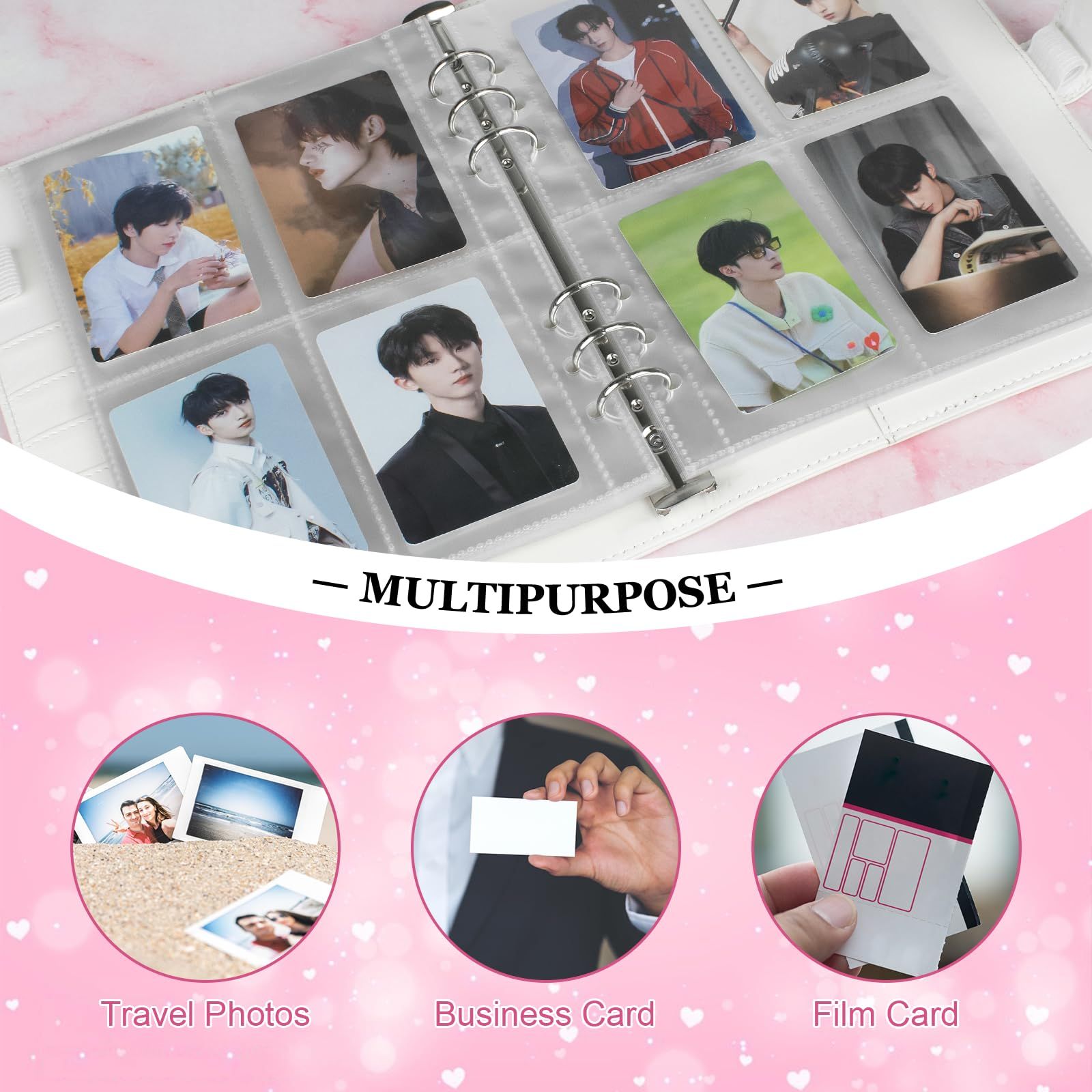 Photocard Binder with 25 Pack 4-Pocket Card Pages view 4
