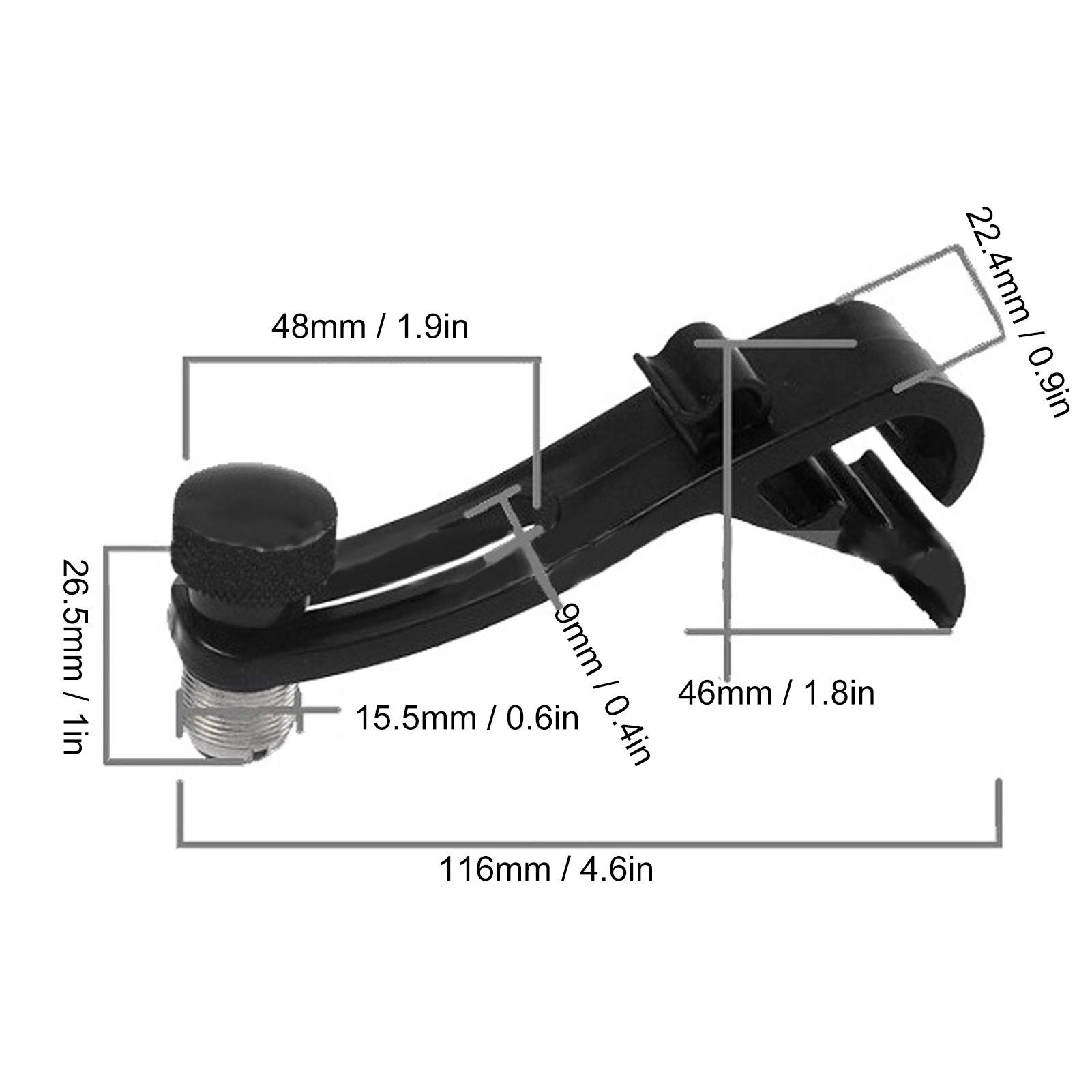 Drum Microphone Clip, 4PCS Shockproof Securing Mic Clips Drums Micro Phone view 5
