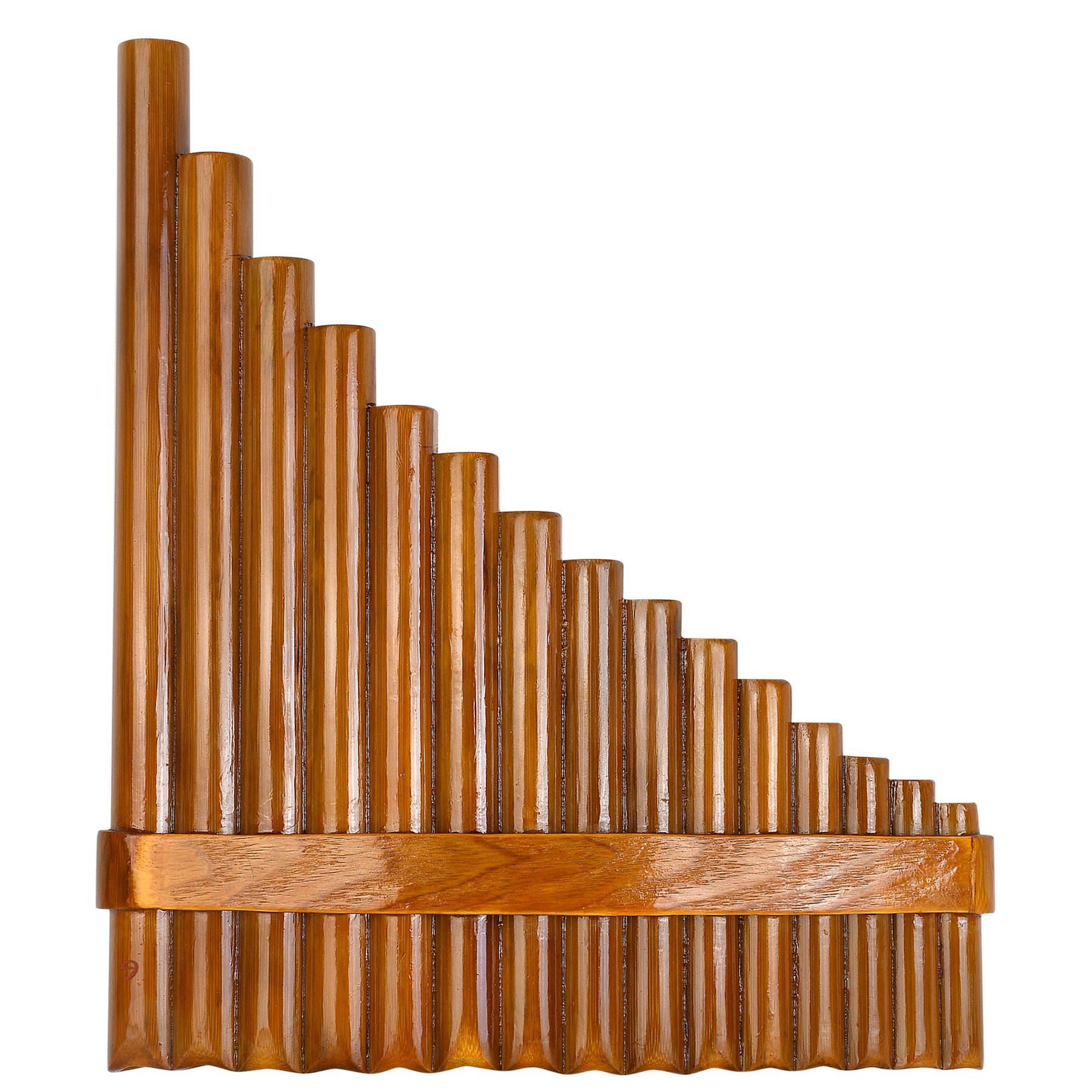 15 Pipes Brown Pan Flute G Key Chinese Traditional Musical Instrument Pan