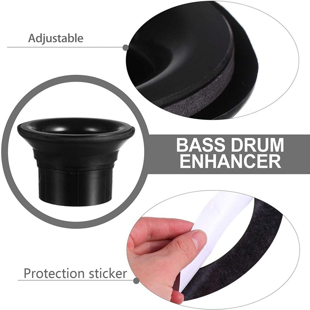 Bass Drum Enhancer Kick Drum Enhancer ABS Rubber Bass Drums Effect Amplifier view 2