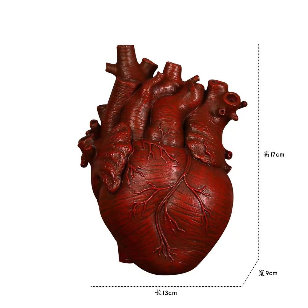 Vase Flower Vases Heart Shaped Decor Resin Flower Pot Modern Unique Nordic Art