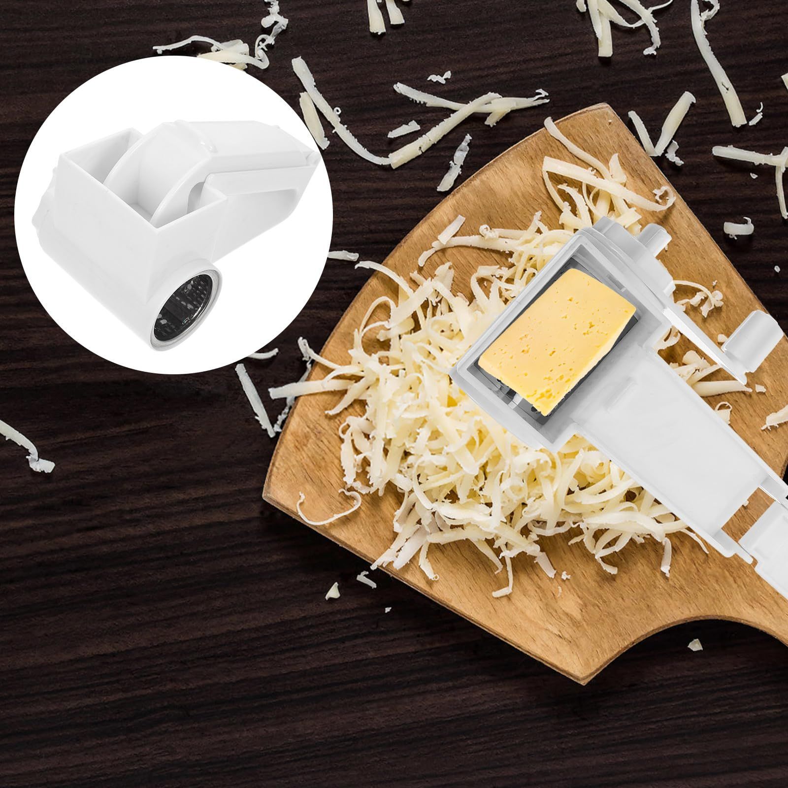 Generic Rotary Cheese Grater Stainless Steel for Hard Cheese view 2