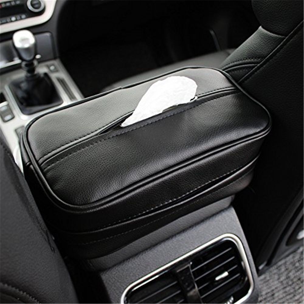Car Sun Visor Tissue Case Holder Paper Towel Bag Cover view 2