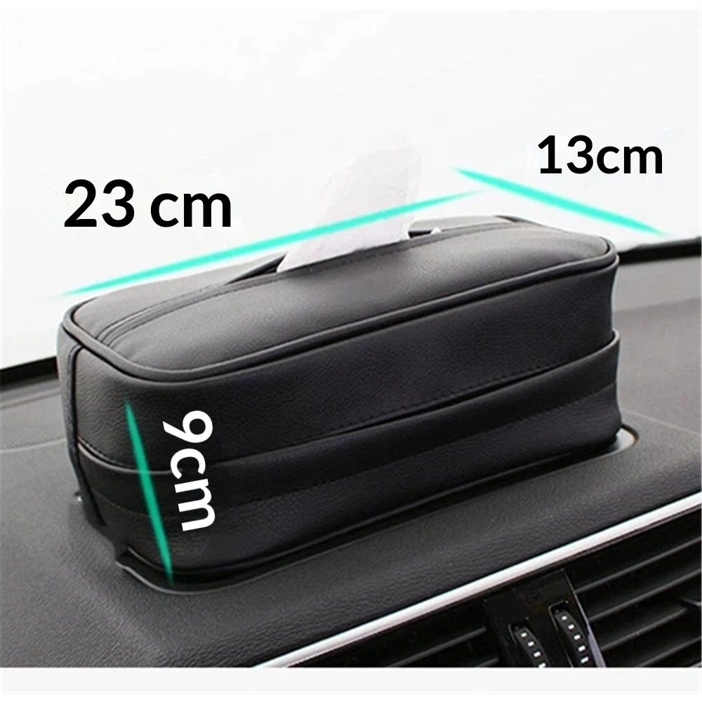 Car Sun Visor Tissue Case Holder Paper Towel Bag Cover view 5
