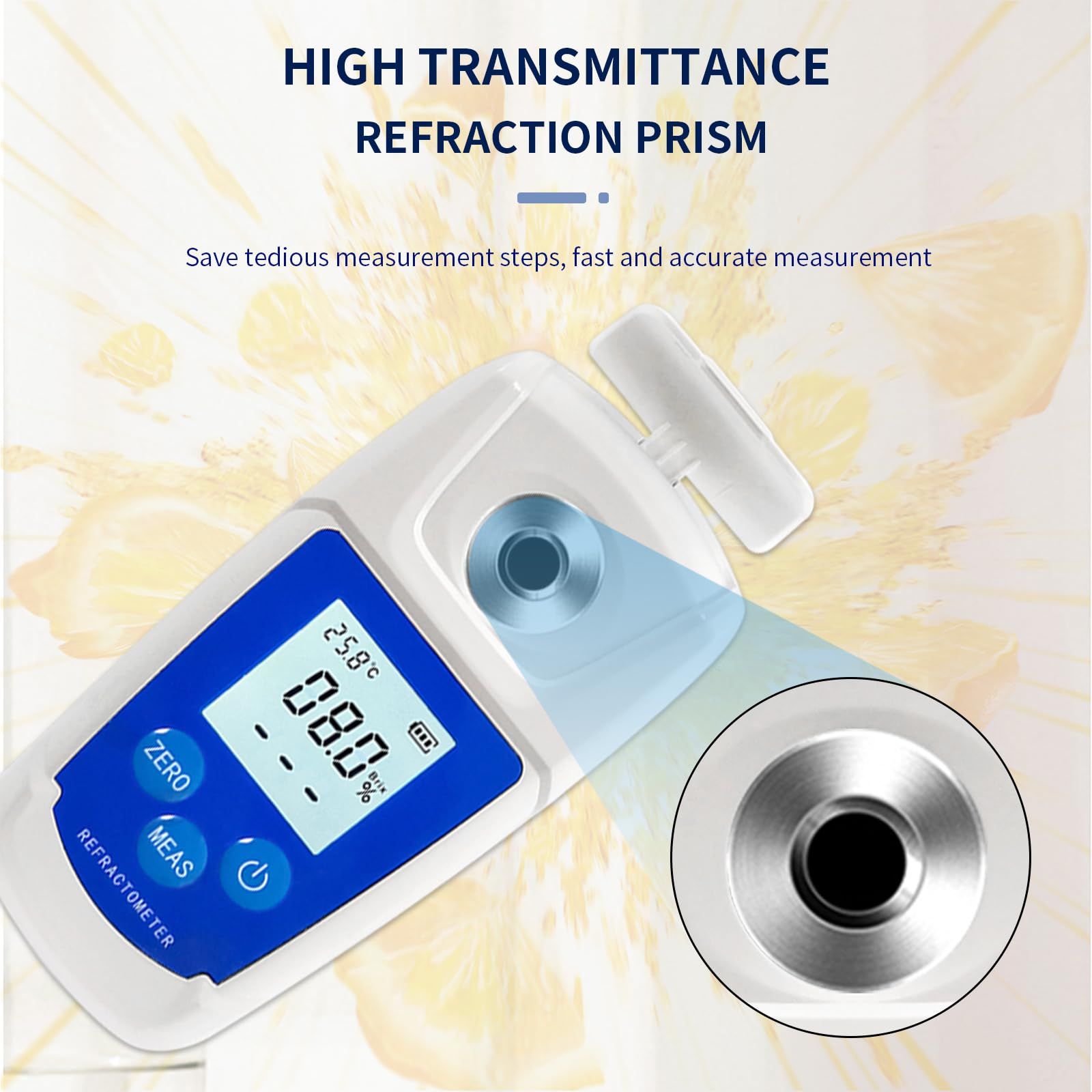 Digital Brix Refractometer brix Meter Refractometer Automatic Temperature view 2