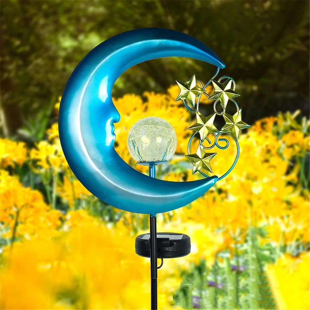 Stars Moon Solar Lights Outdoor - Solar Powered Garden Lights Decorative view 4