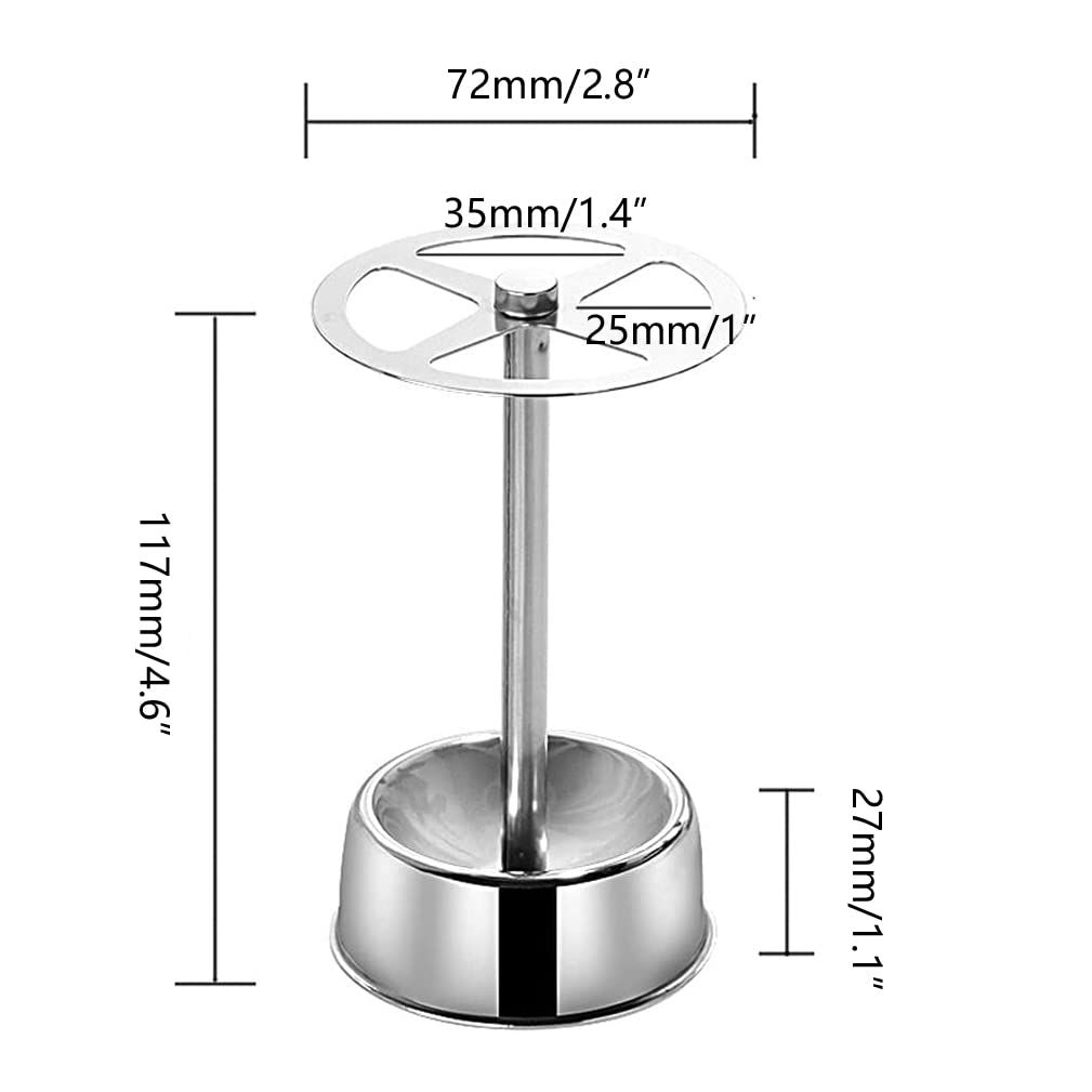 2pcs Stainless Steel Toothbrush Holder Stand with 4 Slots Multi-Purpose Metal view 5