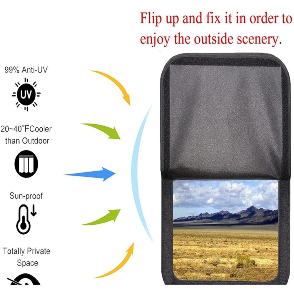 Door Window Shade Cover, RV Door Window Shade Cover,Sun Blackout Fabric for view 3