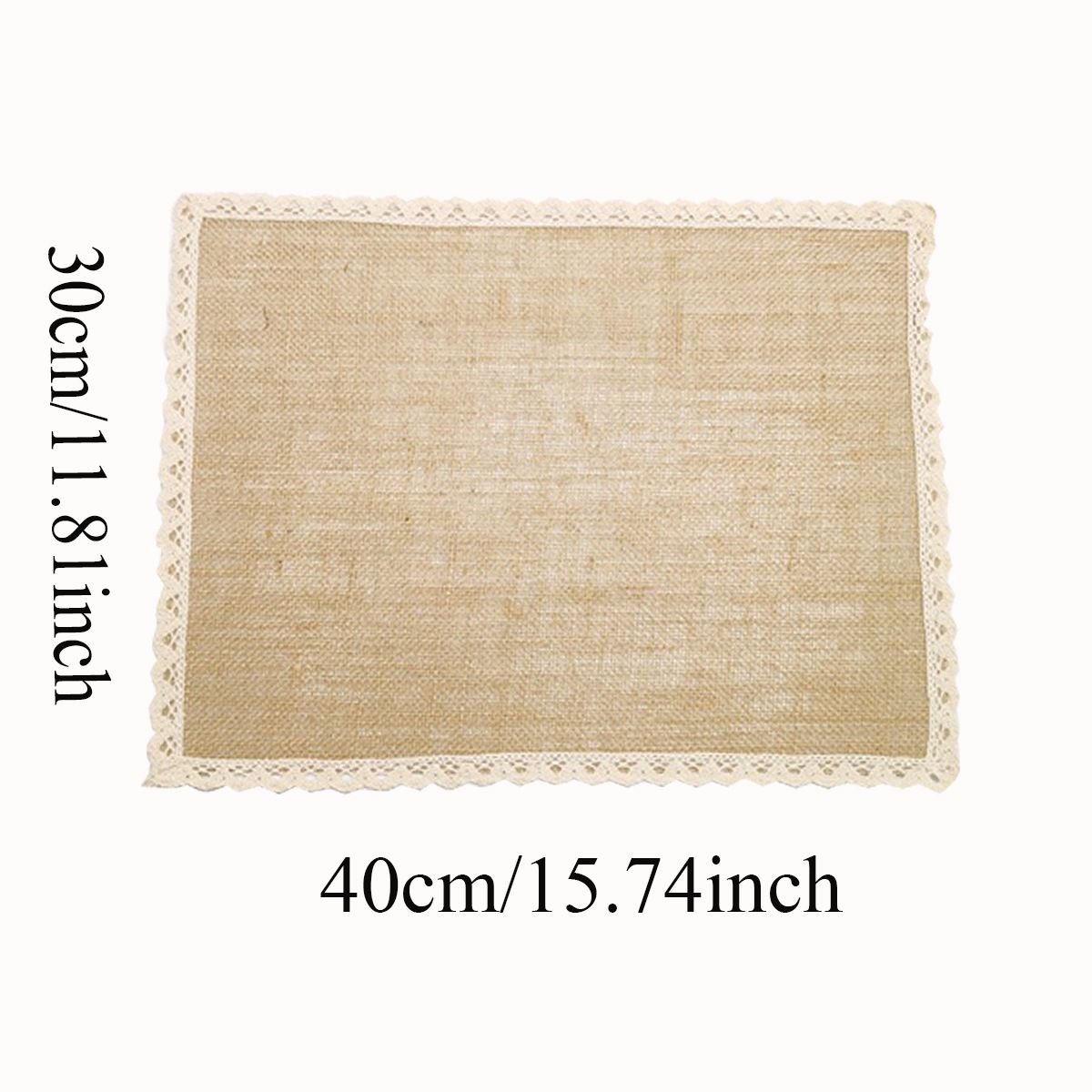 Placemats and Lace Jute Rustic Farmhouse Table Mats Table Decor & One of view 5