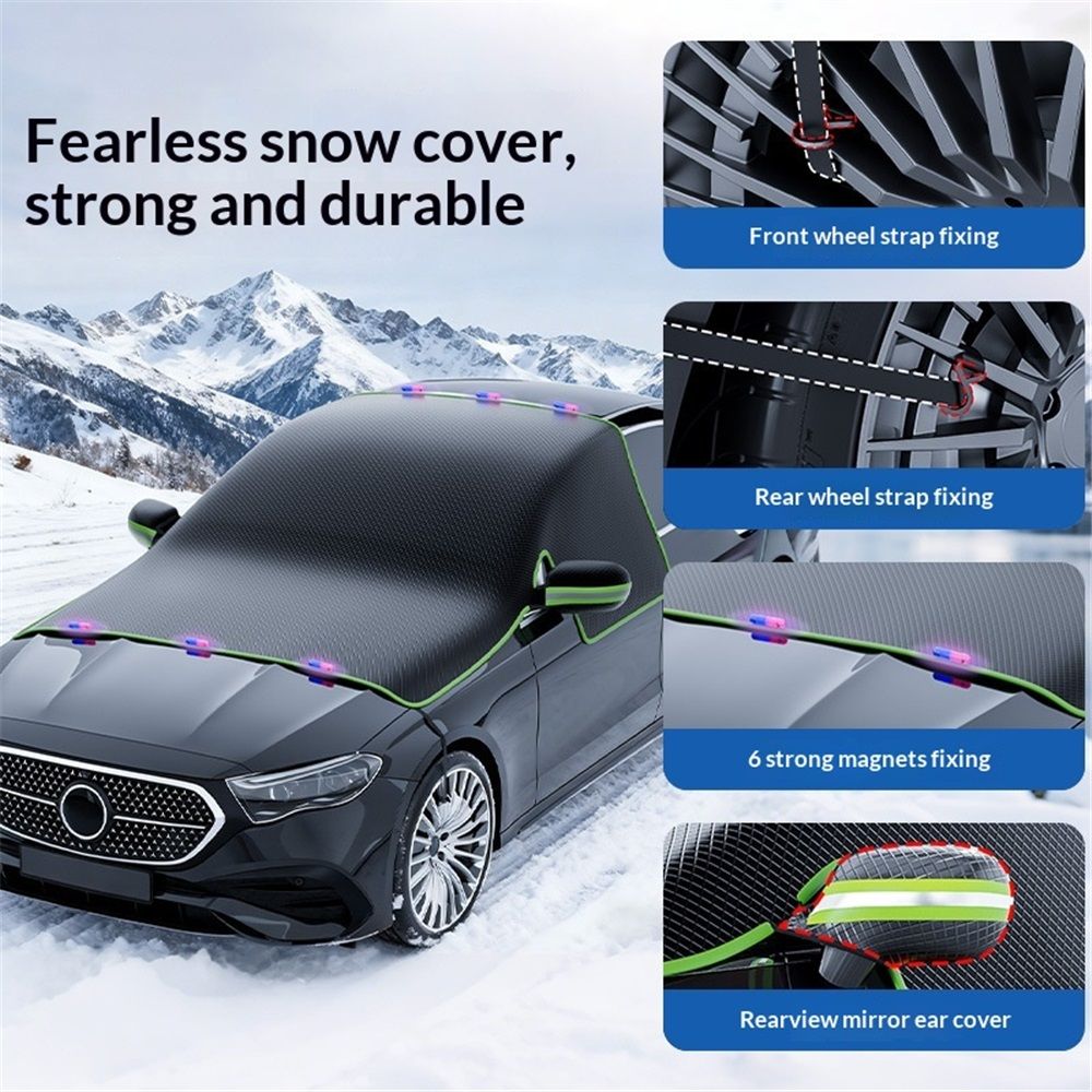 Car Windshield Snow Cover view 3