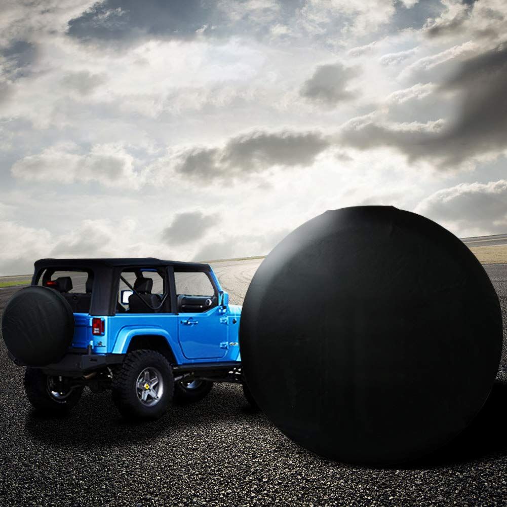 Universal Spare Tire Cover with Strap Waterproof for Jeep view 2