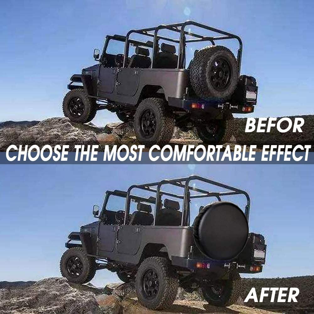 Universal Spare Tire Cover with Strap Waterproof for Jeep view 3