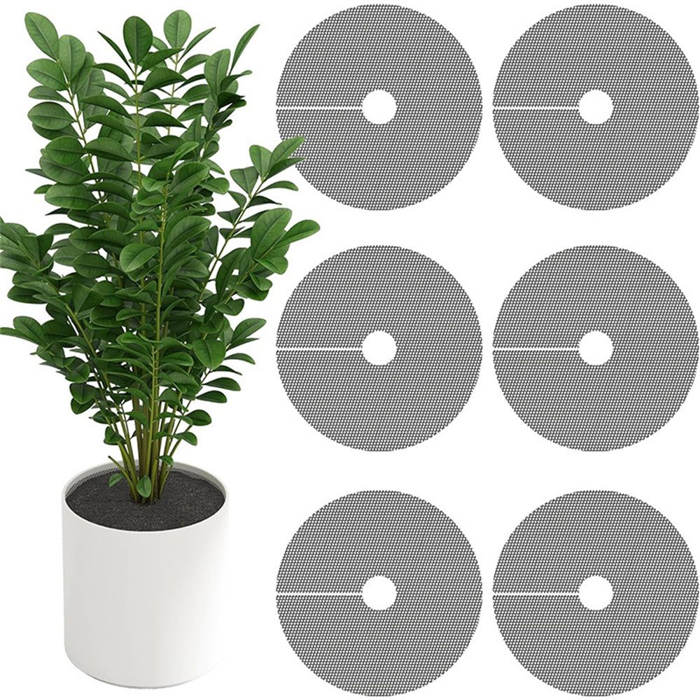 6 Pcs 11.8 Inch Plant Pot Grids-Cuttable Plant Pot Soil Covers Protectors from view 2