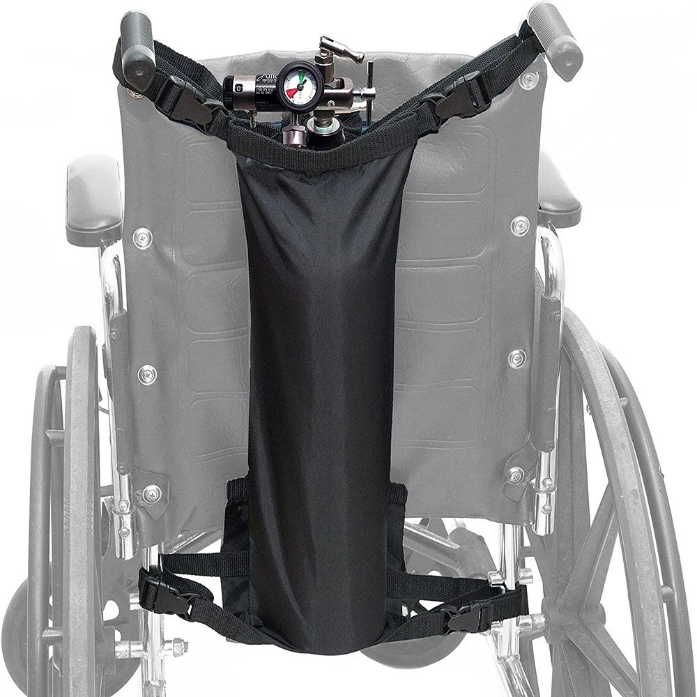 Oxygen Cylinder Bag for Wheelchairs with Buckles