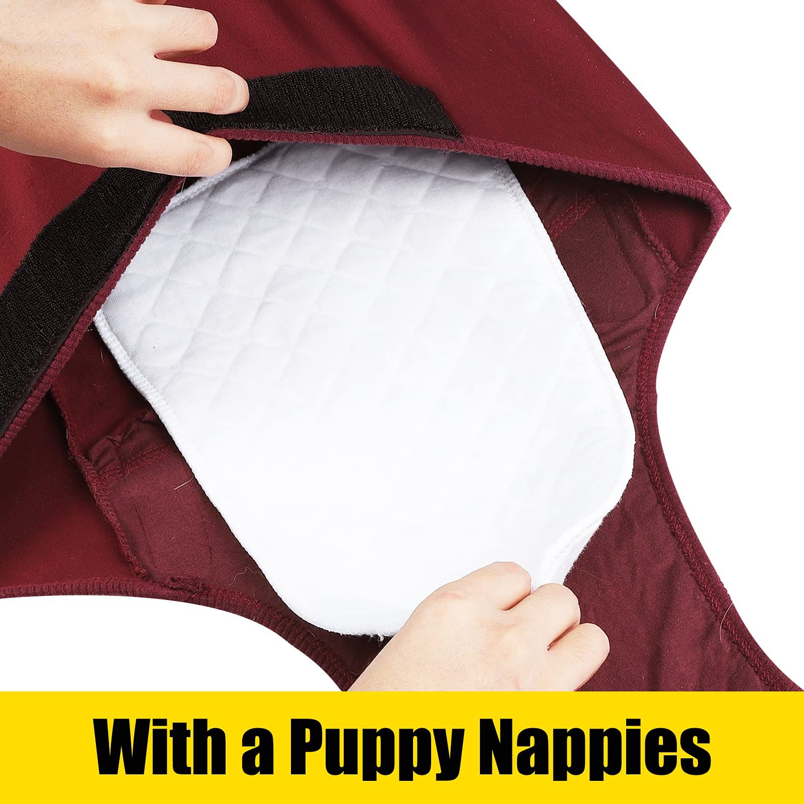 Full Body Dog Diaper with a Puppy Nappies Physiological Dog Surgery Recovery view 4