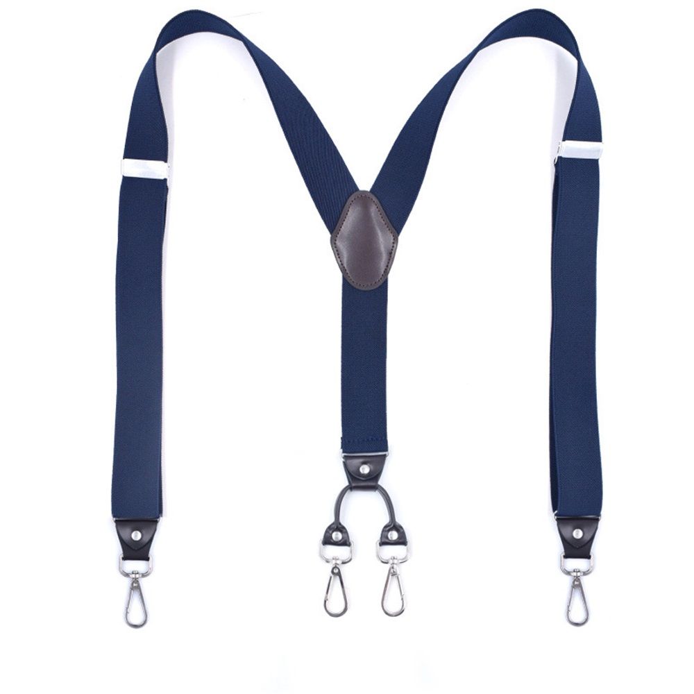 Men's Y-Back Wide 4-Clips Adjustable Suspenders