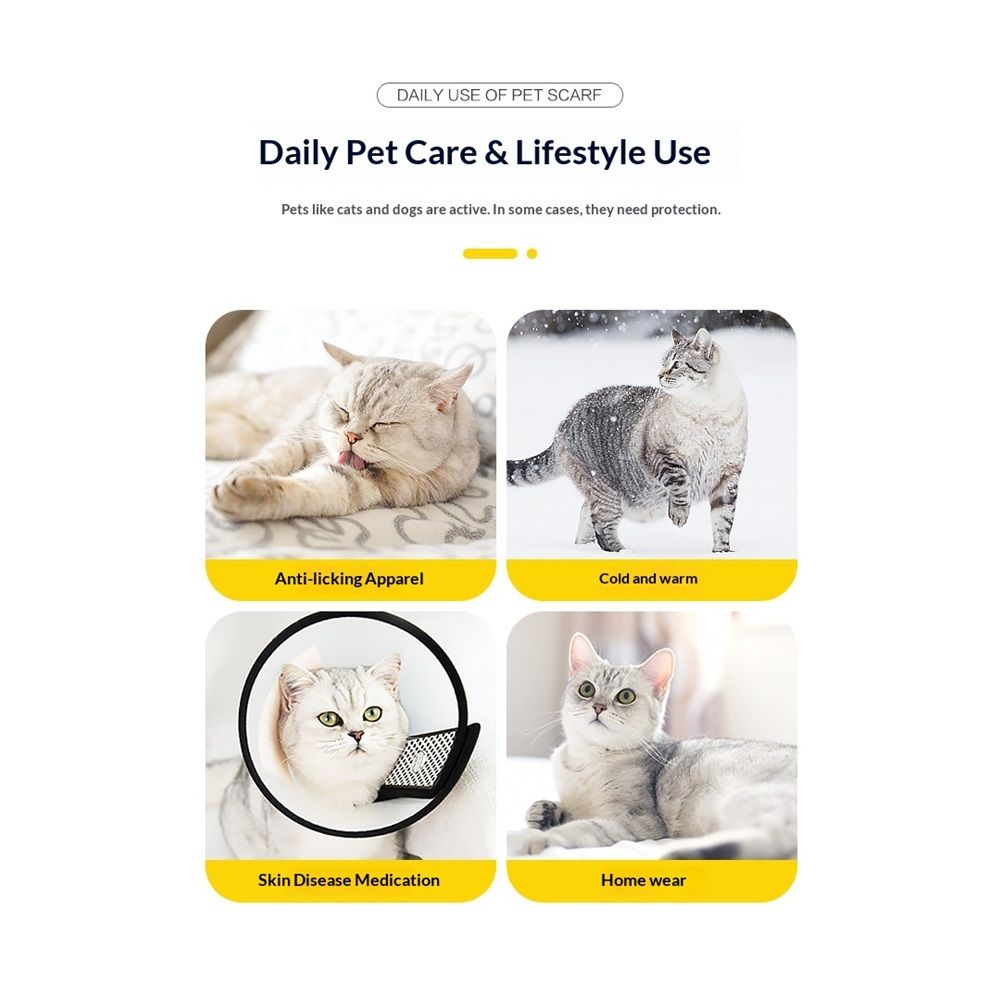 Cat Recovery Collar, Soft Adjustable Cat Cone Alternative, Lightweight view 4