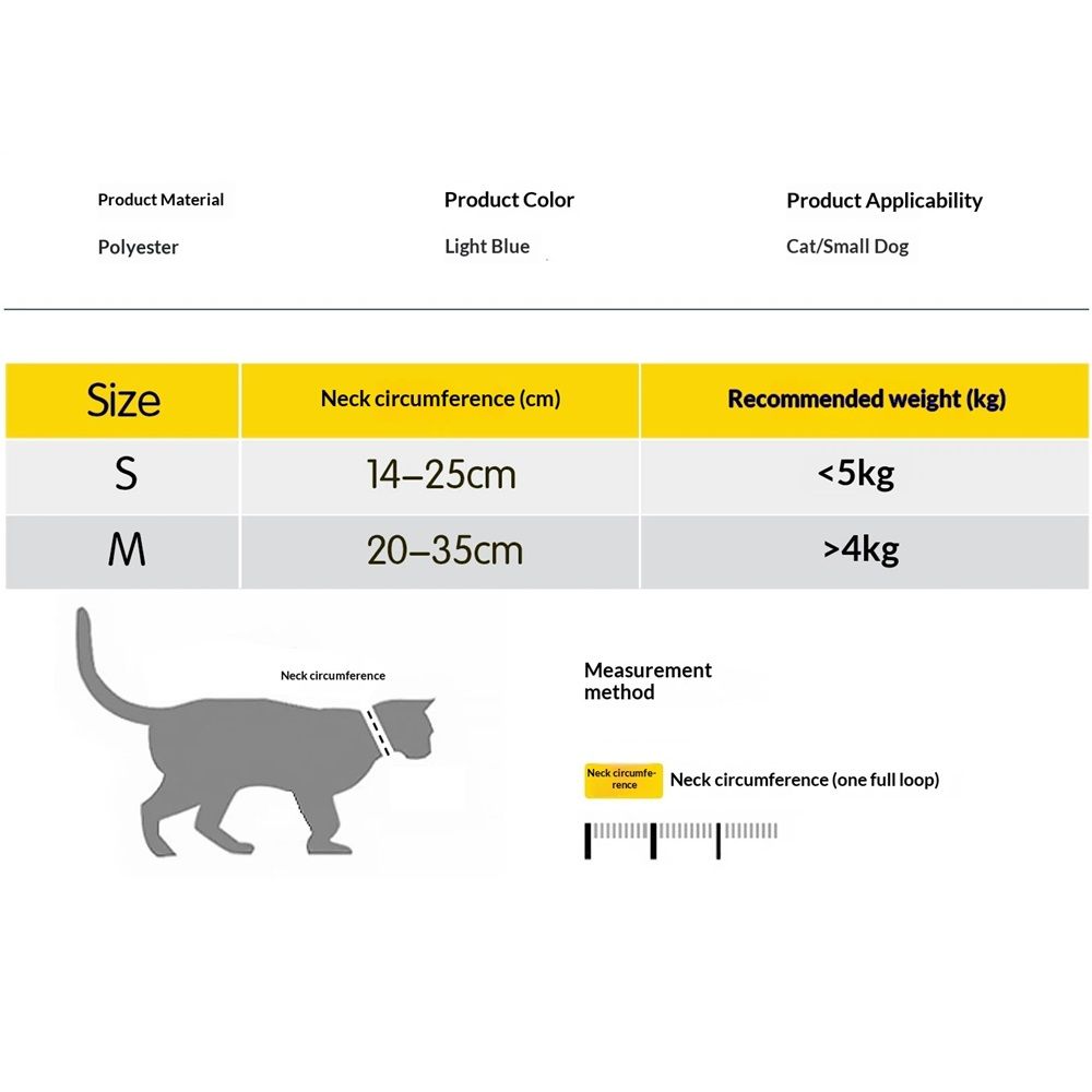 Cat Recovery Collar, Soft Adjustable Cat Cone Alternative, Lightweight view 5