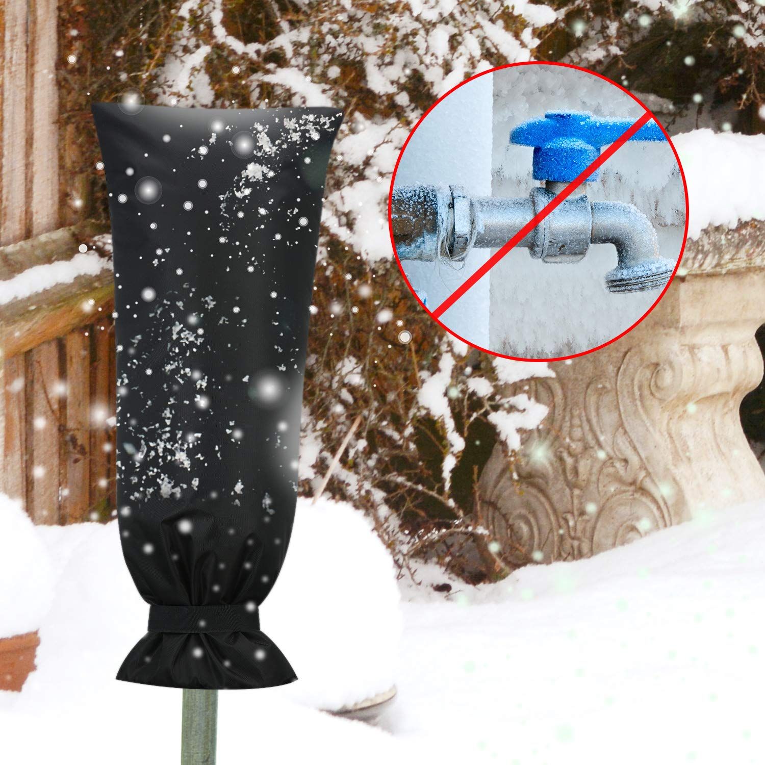 Outdoor Faucet Cover for Winter Freeze Protection 13*25inch Outdoor Long view 2