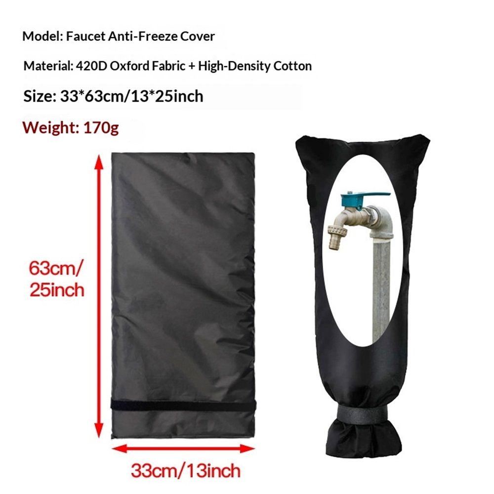 Outdoor Faucet Cover for Winter Freeze Protection 13*25inch Outdoor Long view 5