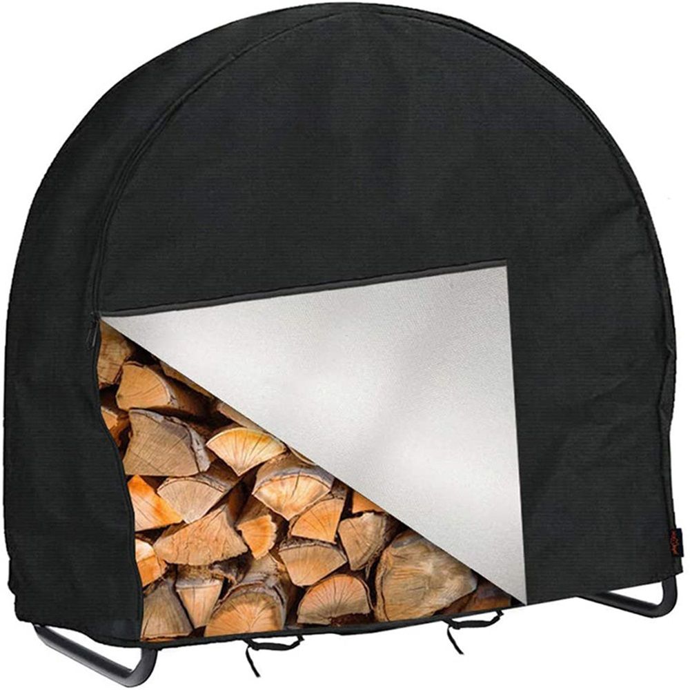 Firewood Log Rack Cover, Outdoor Waterproof Log Hoop Cover, Windproof Dry Wood view 2