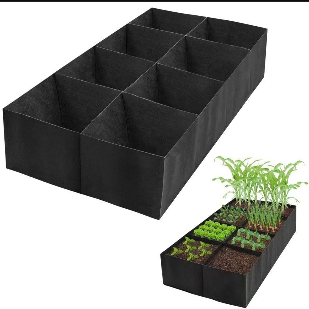 Raised Garden Bed, 128 Gallon 8 Grids Plant Grow Bags, 3 x 6 FT Planter Raised view 2