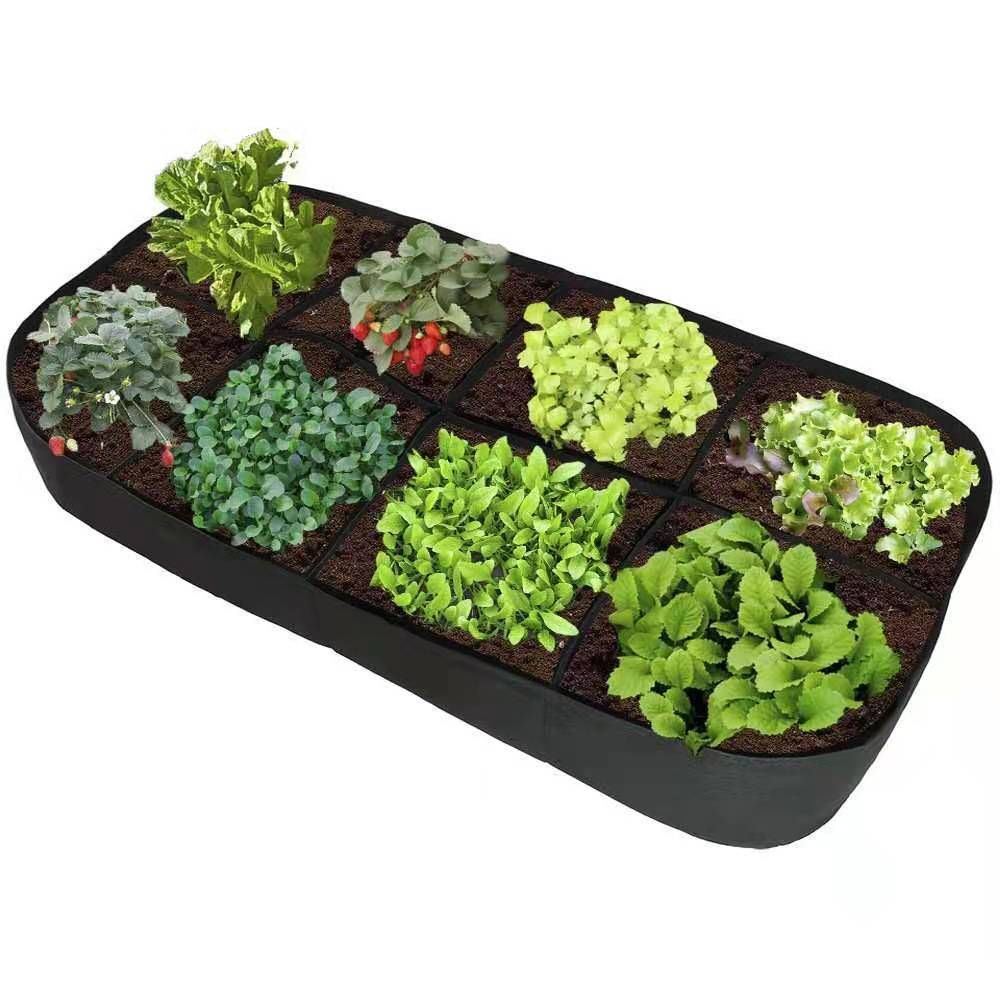 Raised Garden Bed, 128 Gallon 8 Grids Plant Grow Bags, 3 x 6 FT Planter Raised view 4