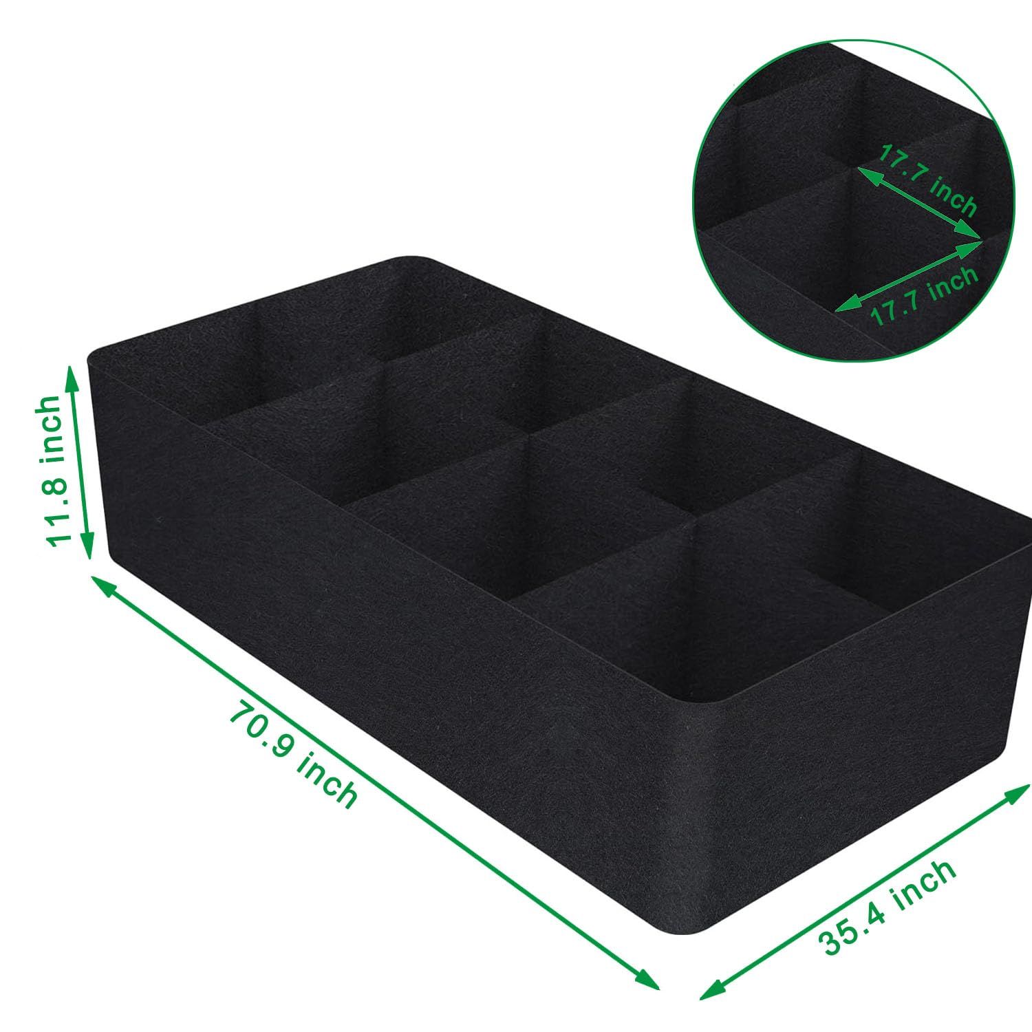 Raised Garden Bed, 128 Gallon 8 Grids Plant Grow Bags, 3 x 6 FT Planter Raised view 5