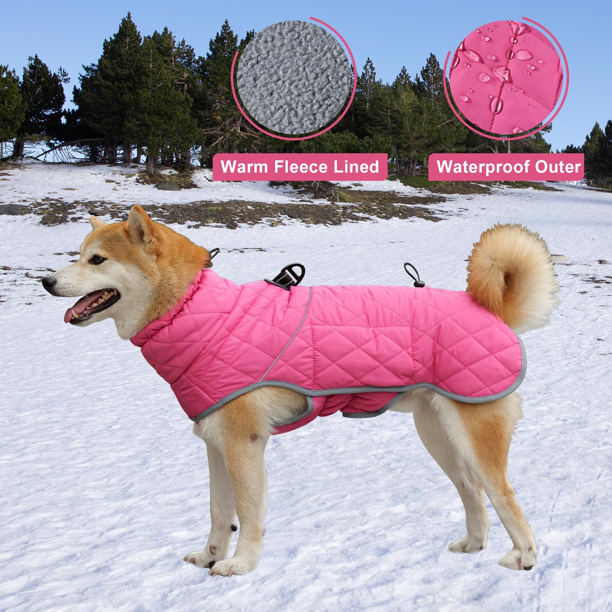 Winter Coat - Waterproof & Windproof Dog Puffer Jacket for Small to Large Dogs view 3