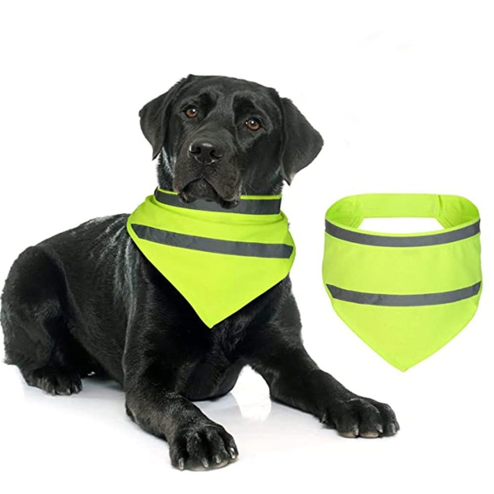 Set of 2 Dog Reflective Scarf Safety Pet Hunting Bandana