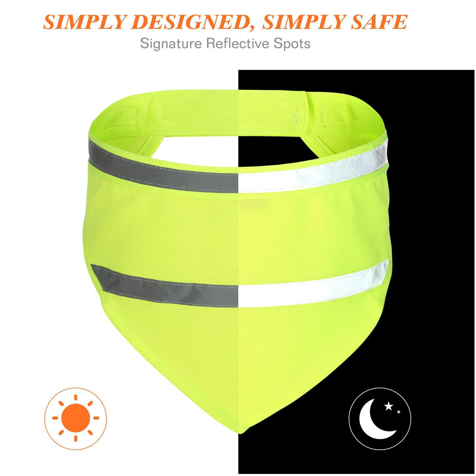 Set of 2 Dog Reflective Scarf Safety Pet Hunting Bandana view 4
