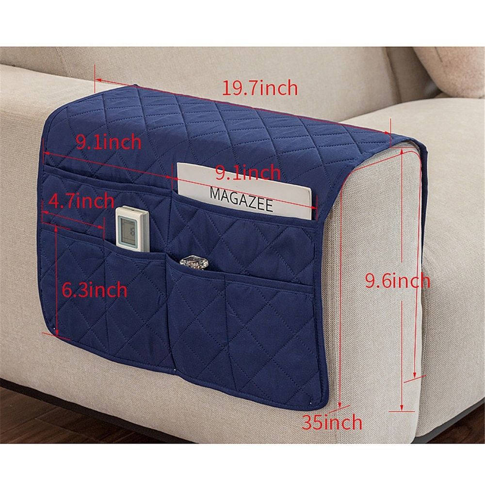 Sofa Armrest Organizer with 6 Pockets view 4