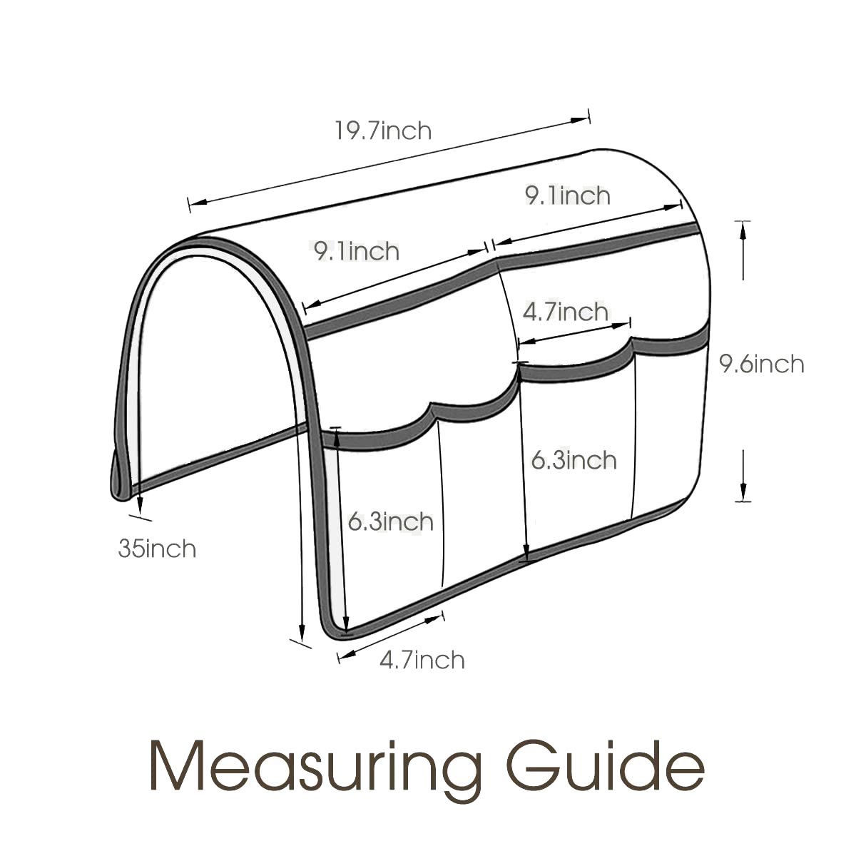 Sofa Armrest Organizer with 6 Pockets view 5