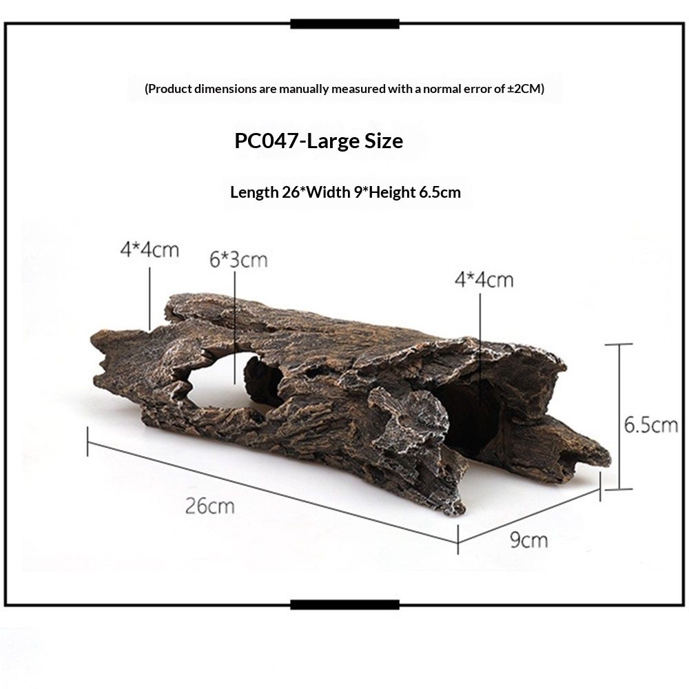 Reptile Hideout Tree Trunk Hollow Log Cork Bark for Lizard Bearded Dragon view 5