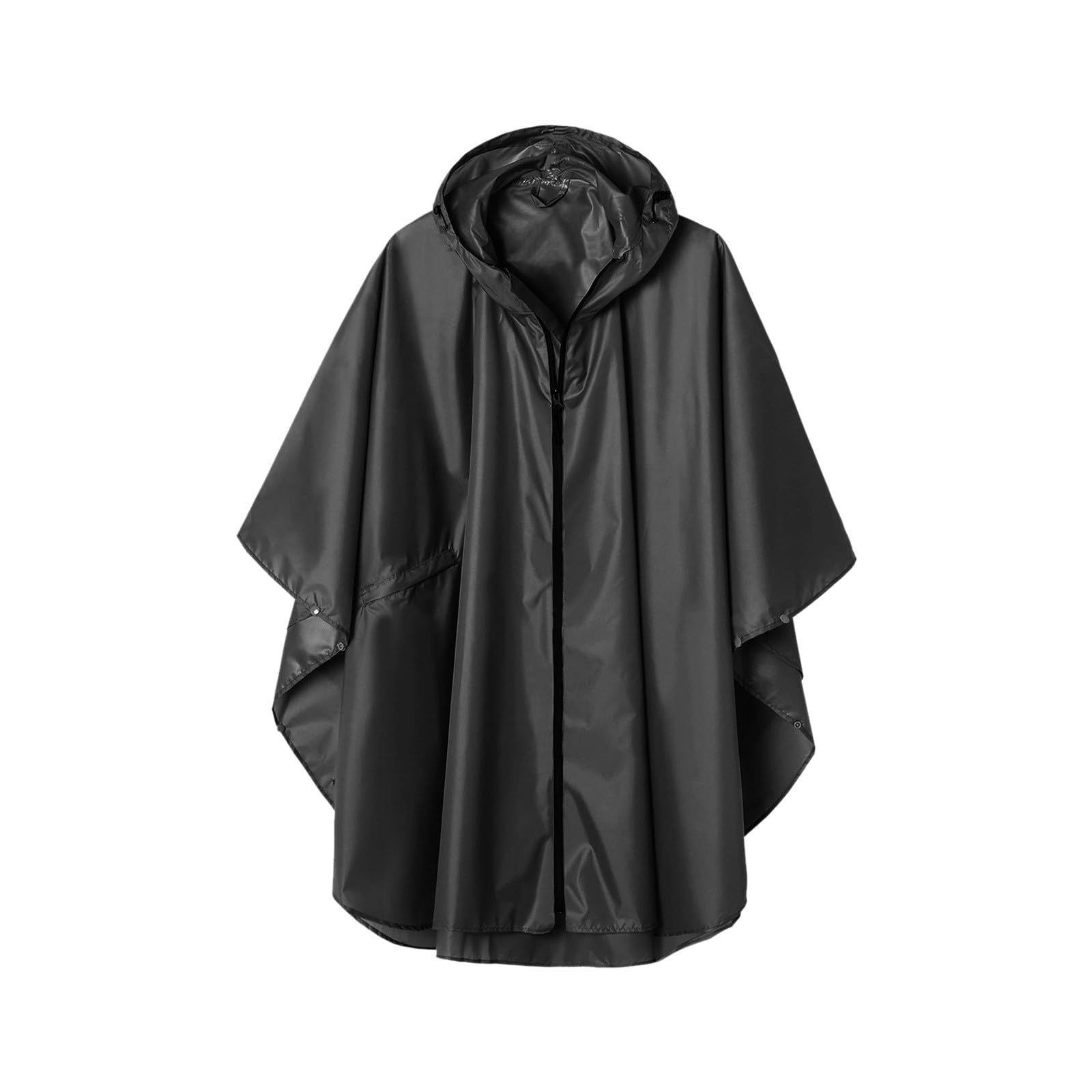 Waterproof Rain Poncho Lightweight Reusable Hiking Hooded Coat Jacket for
