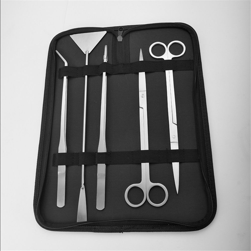 Aquascaping Tools 5 in 1 Kit Aquarium Scissors Plant Tools Curved & Straight view 2