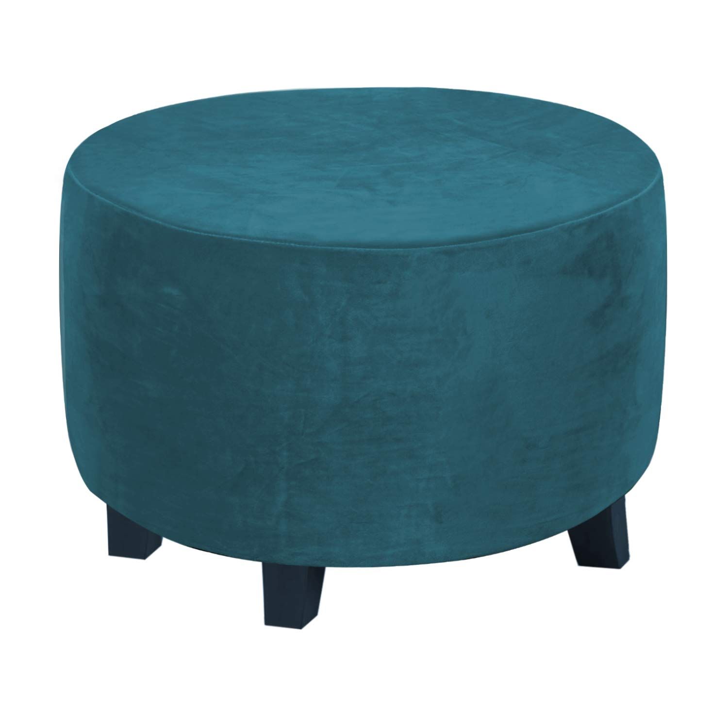 Circular lid sliding footstool protective cover storage stool elastic bottom