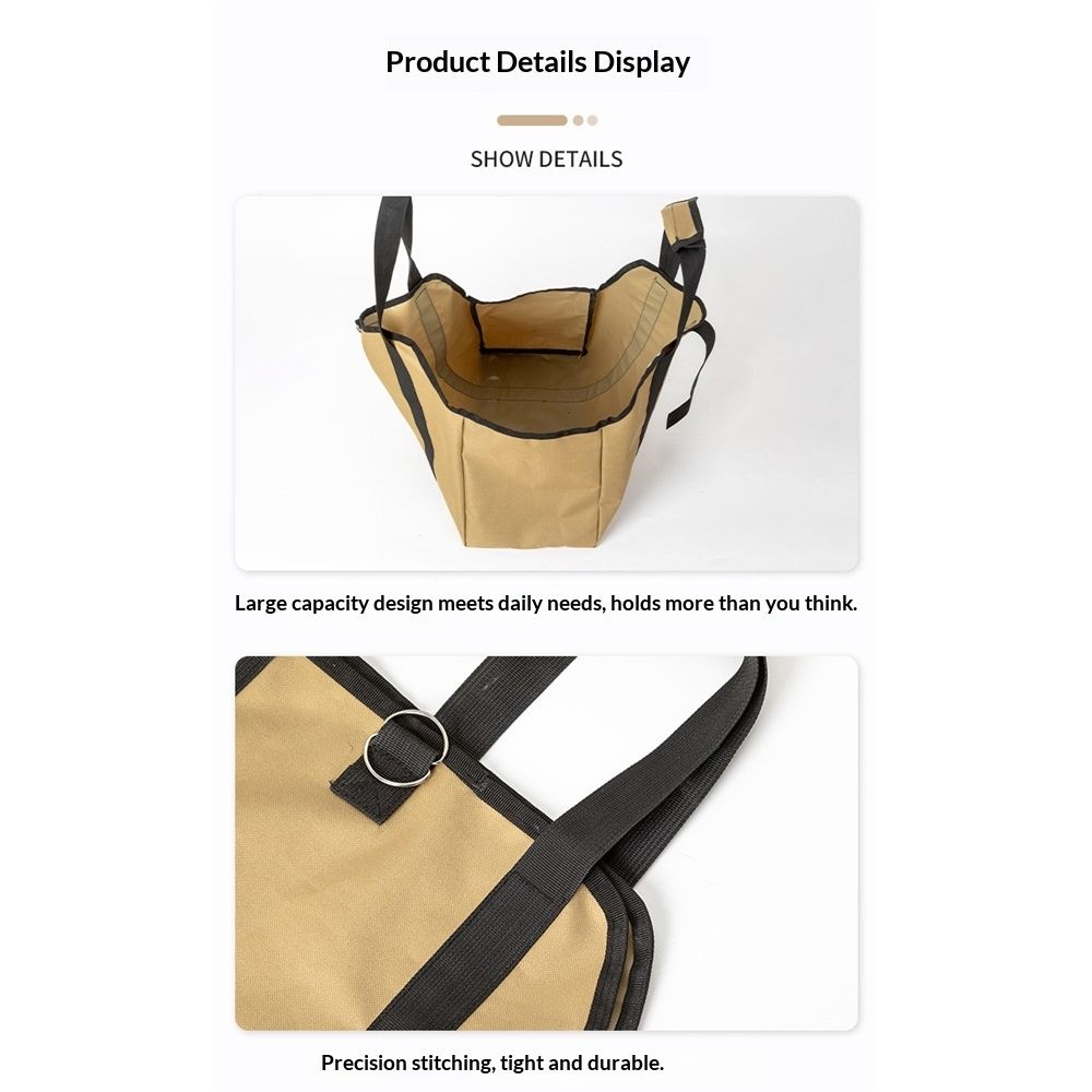 Firewood Carrier Bag Waxed Canvas Waterproof Extra Large Log Carrier Holder view 4