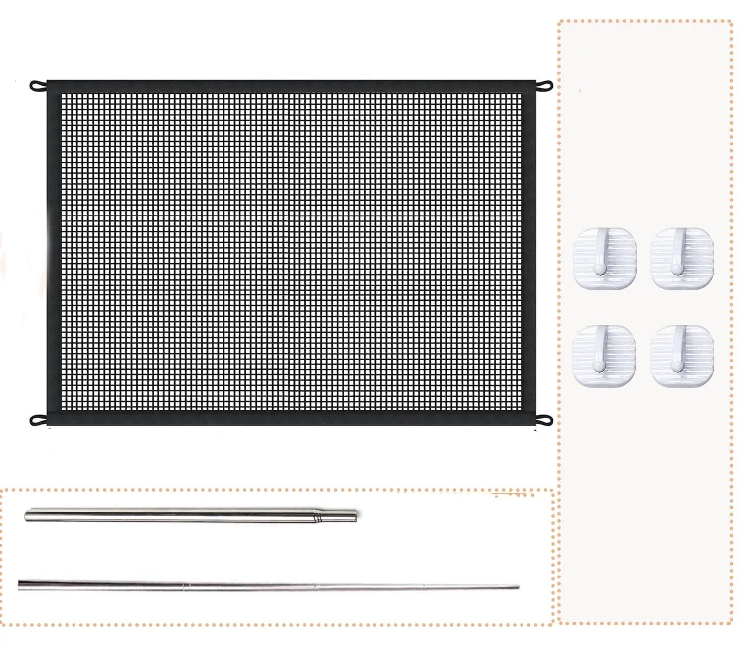 Mesh Dog Gates for Pets, Magic Pet Gate for The House, Portable Puppy Safety
