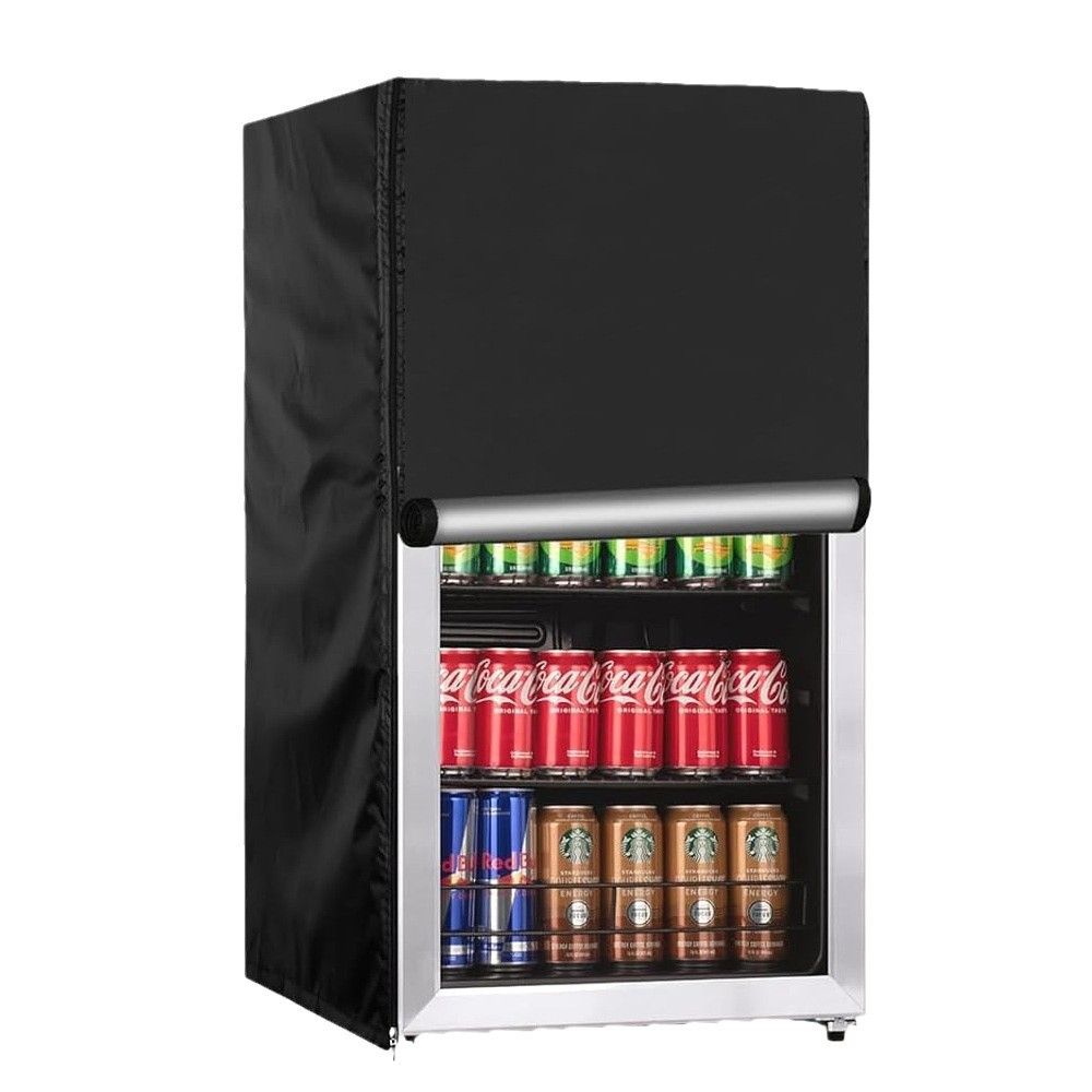 Upright Freezers Cover,Waterproof Outdoor Fridge Cover with Double Zipper for