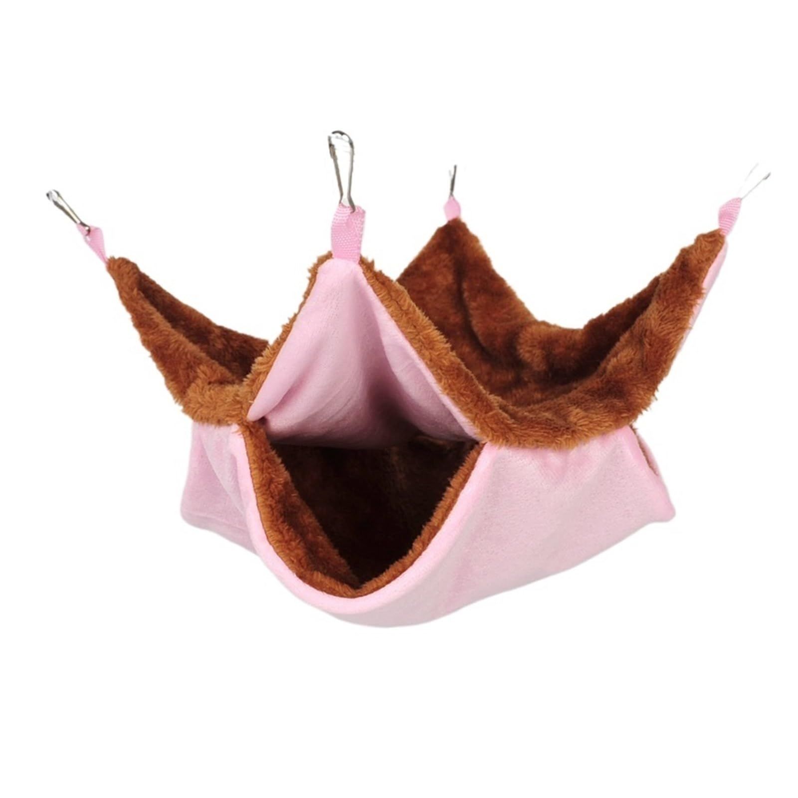 Double Layer Plush Squirrel Nest Bed Warm Sugar Glider Hammock for Pets Cozy