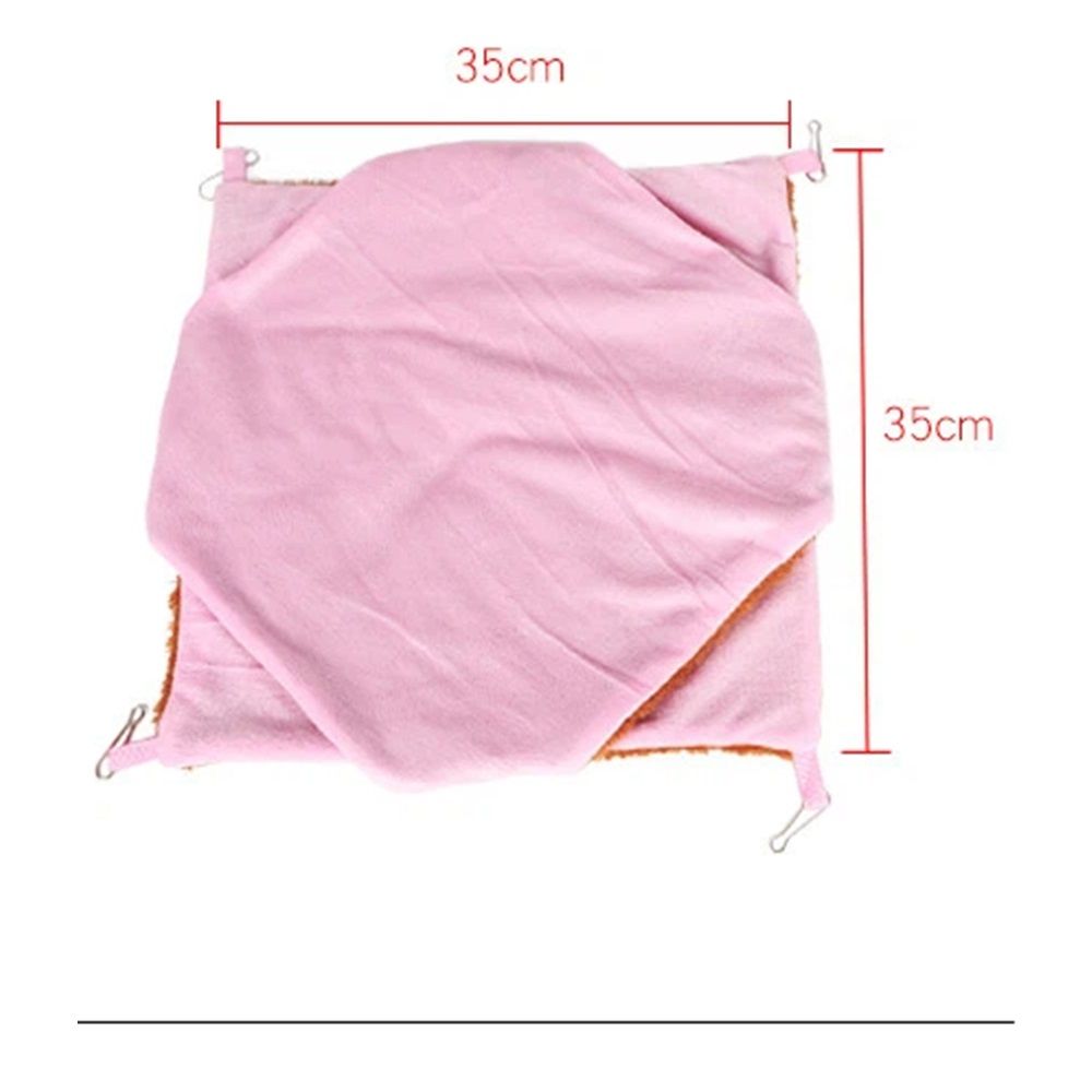 Double Layer Plush Squirrel Nest Bed Warm Sugar Glider Hammock for Pets Cozy view 5