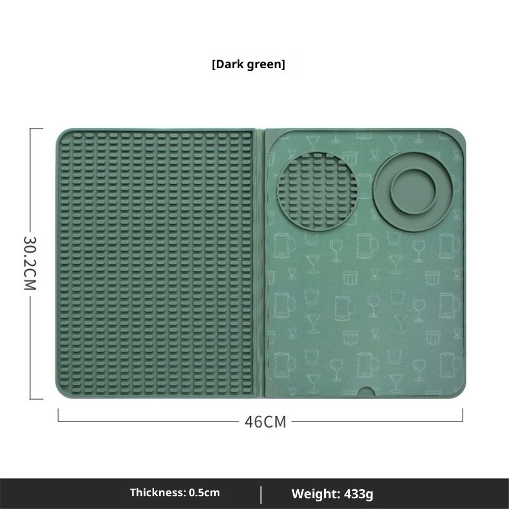 3-in-1 Bar Mat, Bar Accessories, Multifunctional Folding Cocktail Mat with view 5