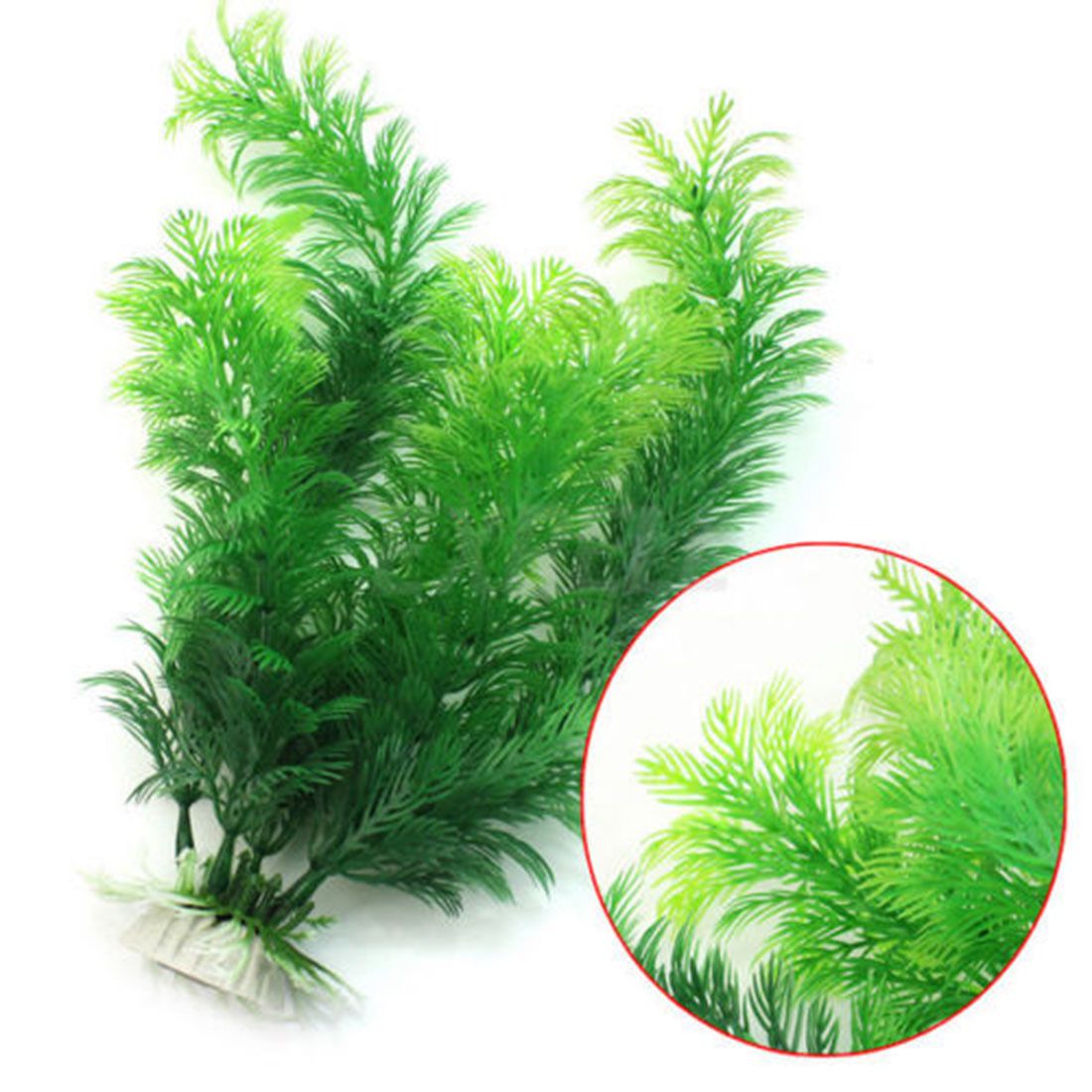 Pack of 2 Tall Plastic Aquarium Plants Large Fake Fish Tank Artificial Pond view 3