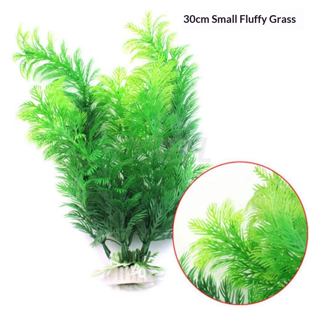 Pack of 2 Tall Plastic Aquarium Plants Large Fake Fish Tank Artificial Pond view 5